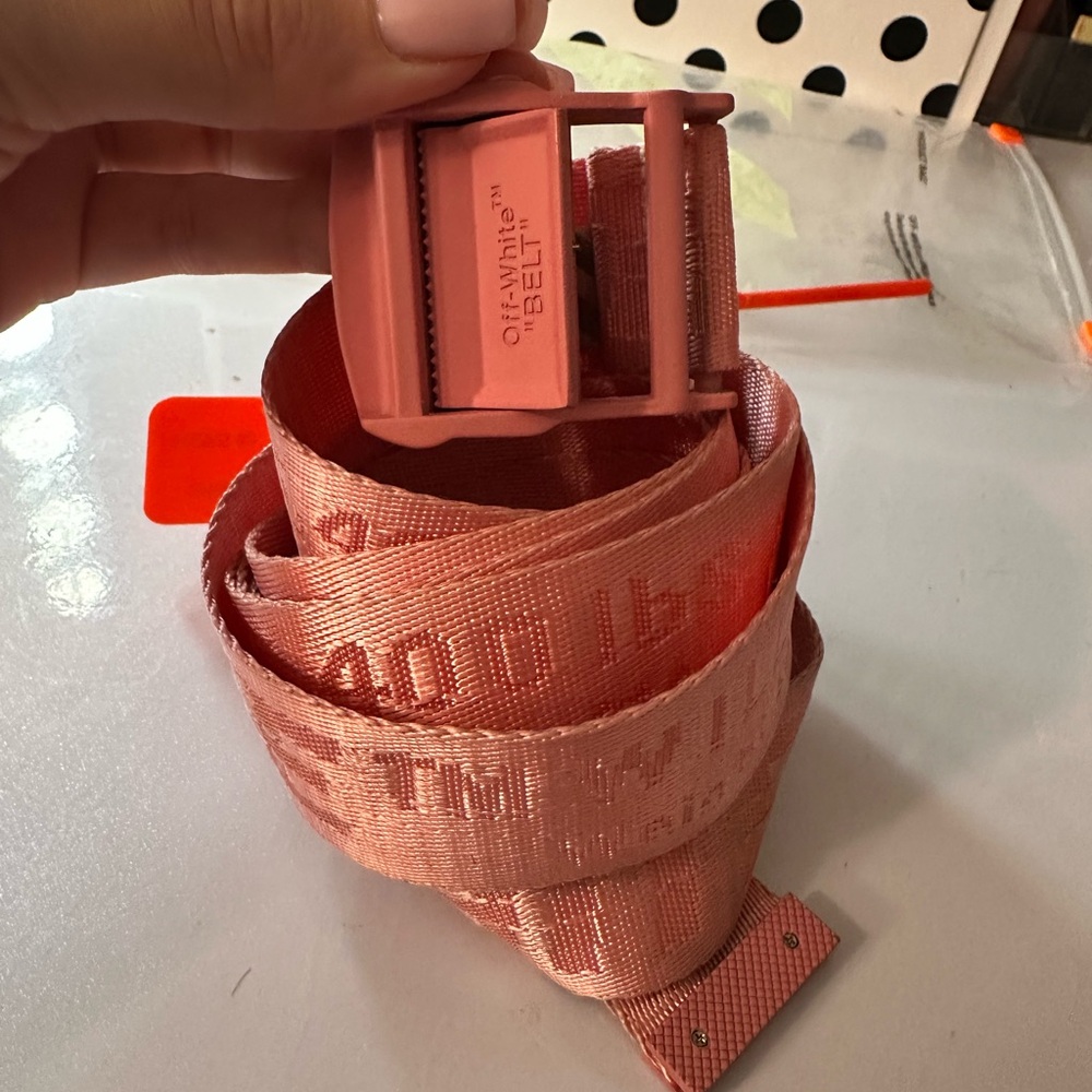 PINK OFF WHITE BELT